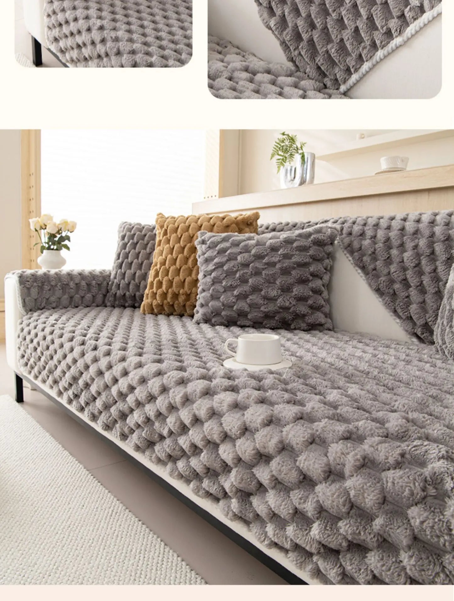 Munelo plush Sofa Cover