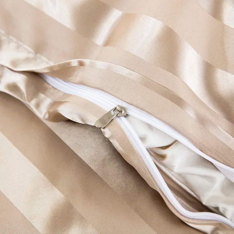 Aero Satin Striped Duvet Cover