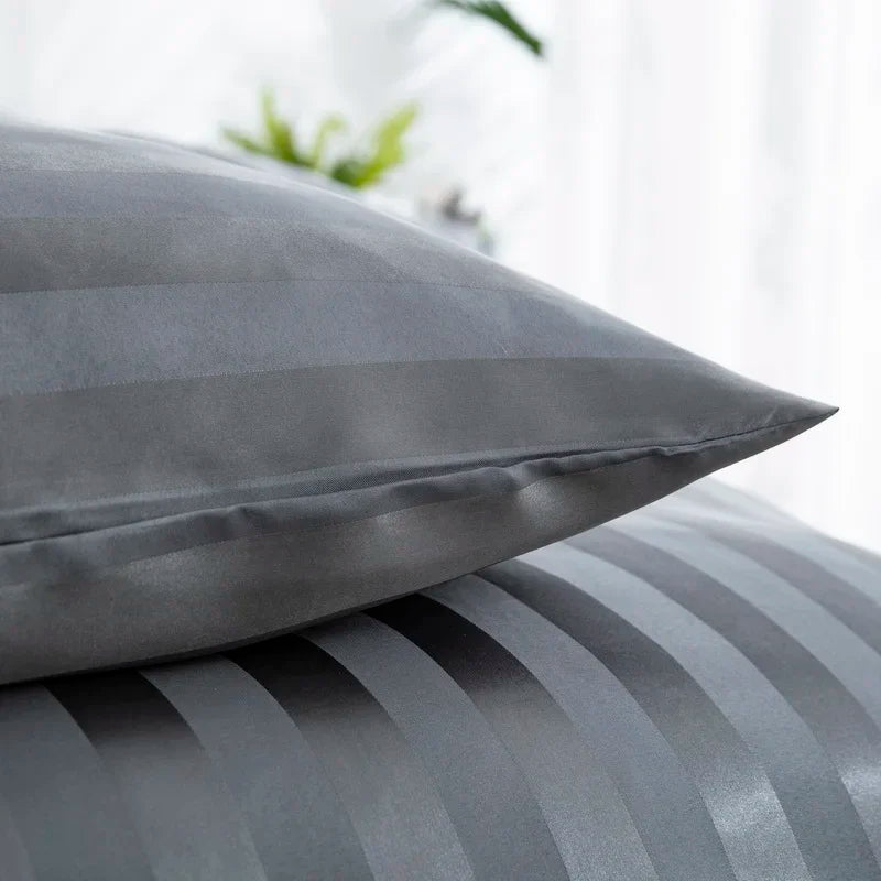Aero Satin Striped Duvet Cover