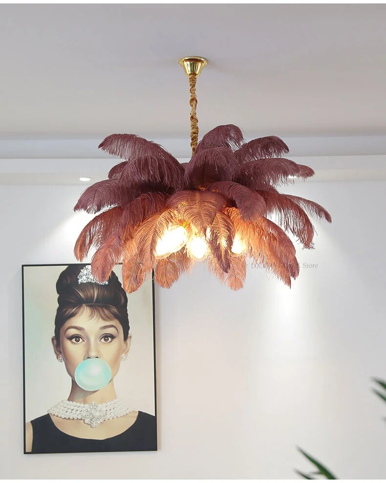 Luminaire Peacock Feather Lights