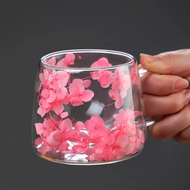 Flowery Bliss Glass Cup