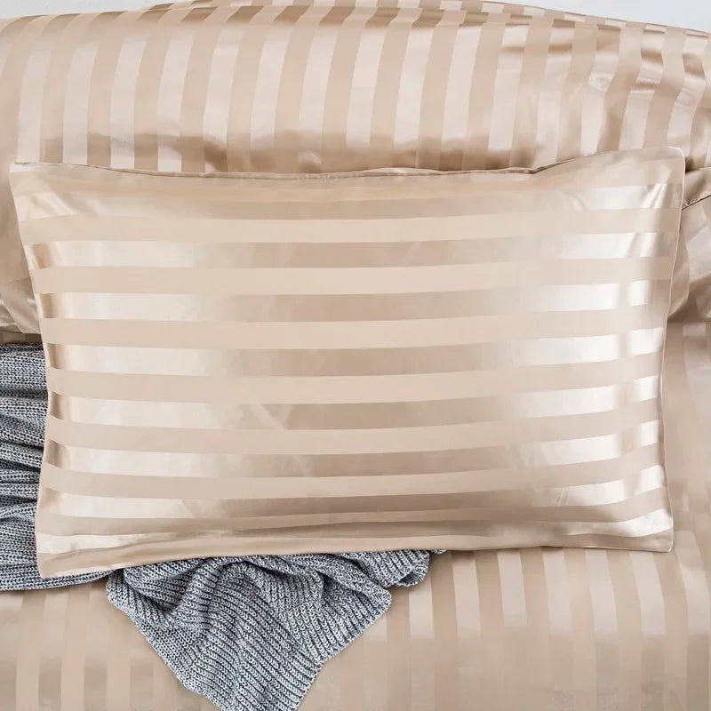 Aero Satin Striped Duvet Cover