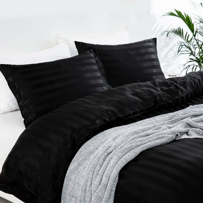 Aero Satin Striped Duvet Cover