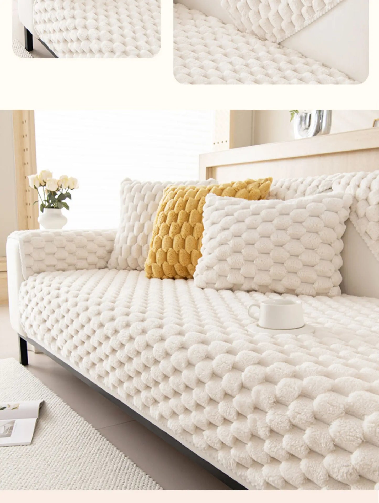 Munelo plush Sofa Cover