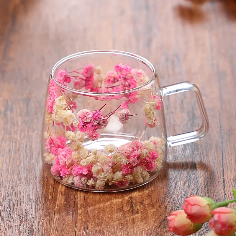 Flowery Bliss Glass Cup