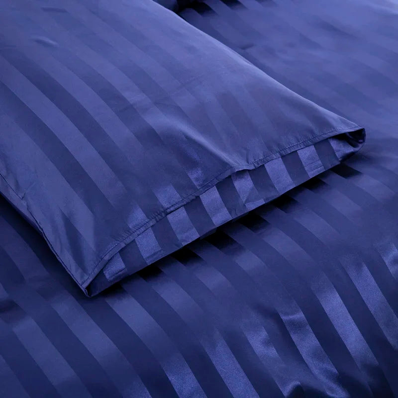 Aero Satin Striped Duvet Cover