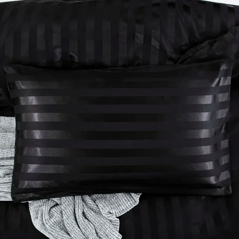 Aero Satin Striped Duvet Cover