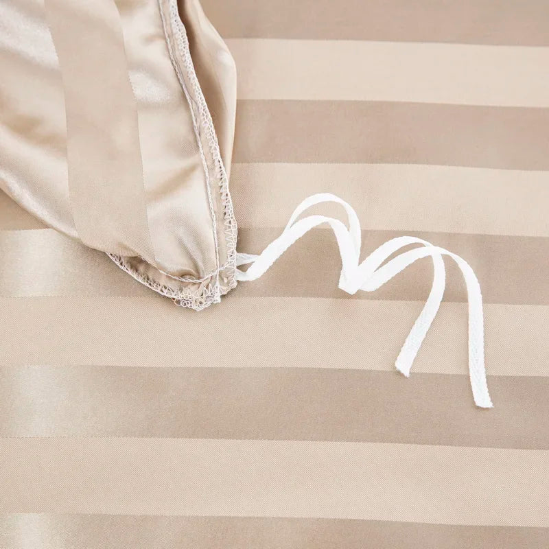 Aero Satin Striped Duvet Cover