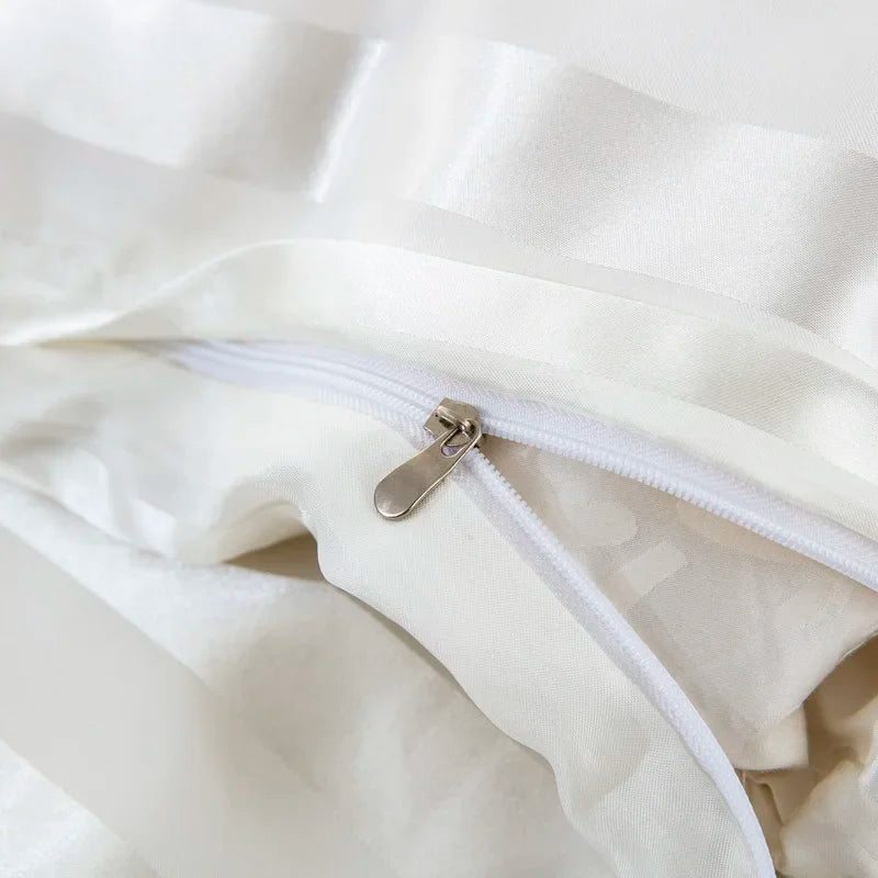 Aero Satin Striped Duvet Cover