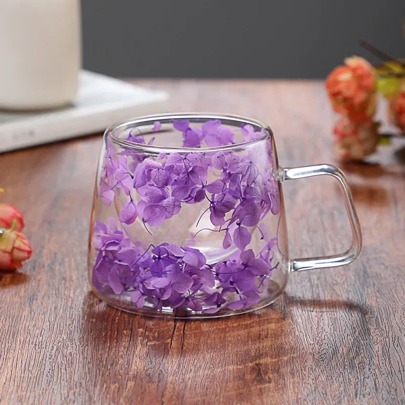 Flowery Bliss Glass Cup