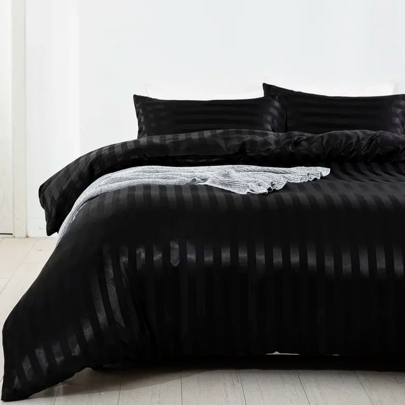 Aero Satin Striped Duvet Cover