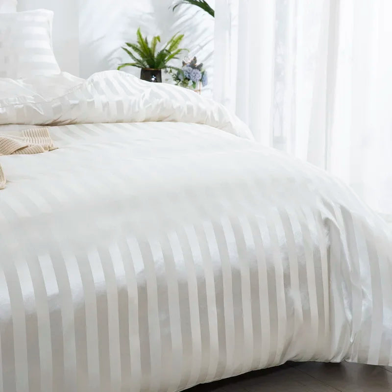 Aero Satin Striped Duvet Cover