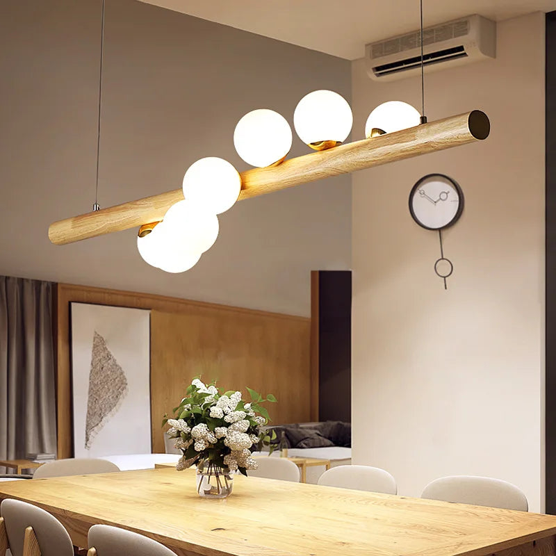 Wood Bar Modern Pendant Light