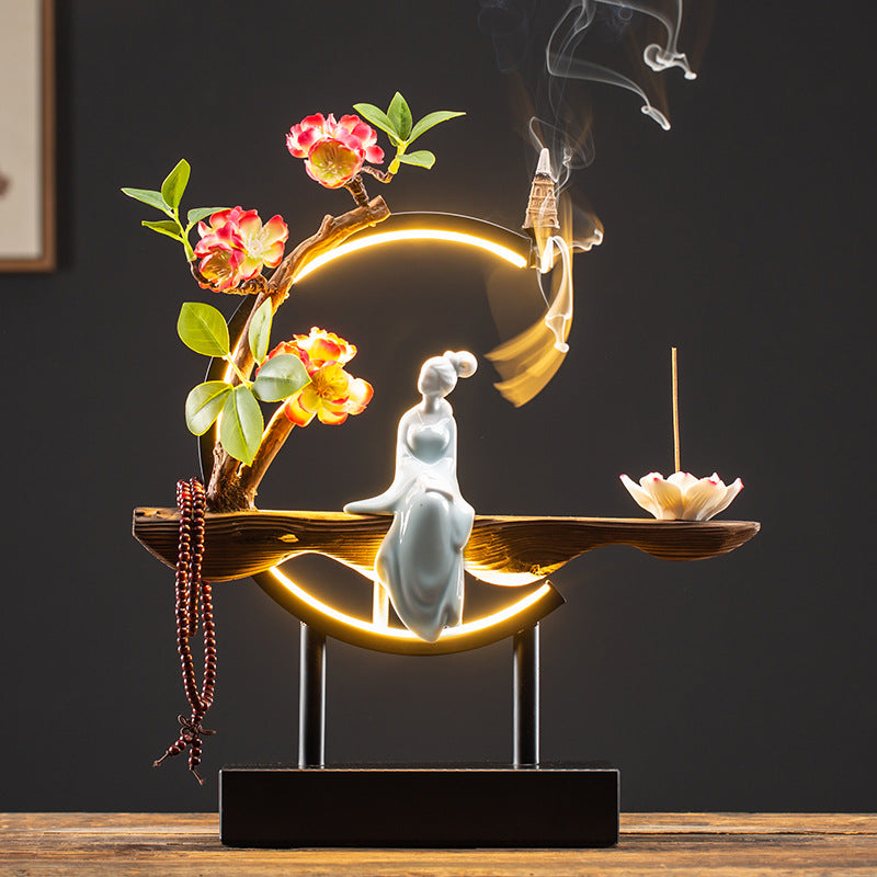 Serene Waterfall Incense Burner Decor freeshipping - khollect