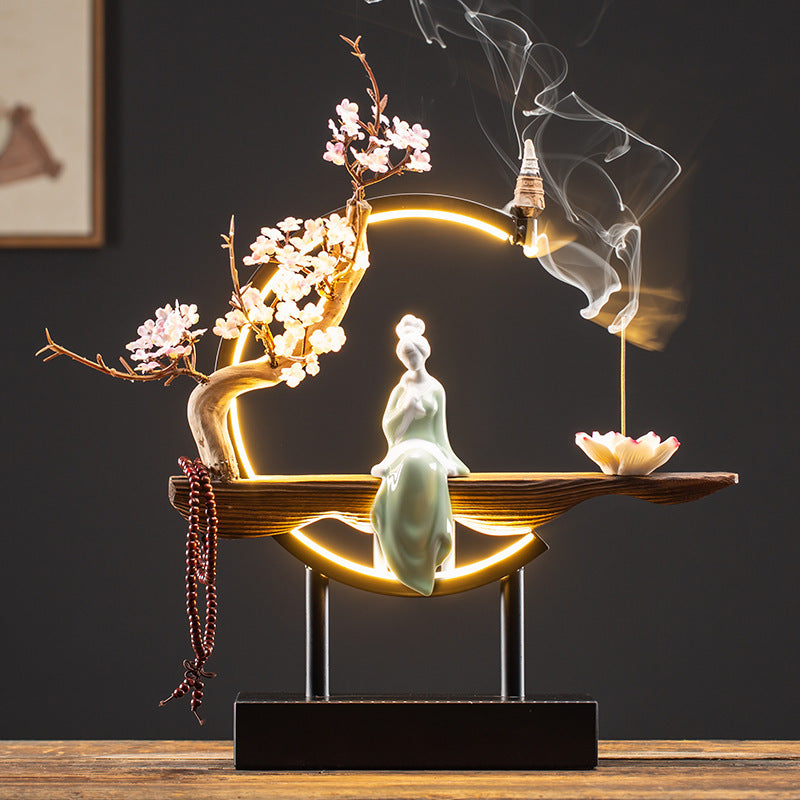 Serene Waterfall Incense Burner Decor freeshipping - khollect