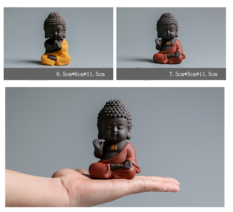 Miniature Ceramic Buddha  Statue Home Decor freeshipping - khollect