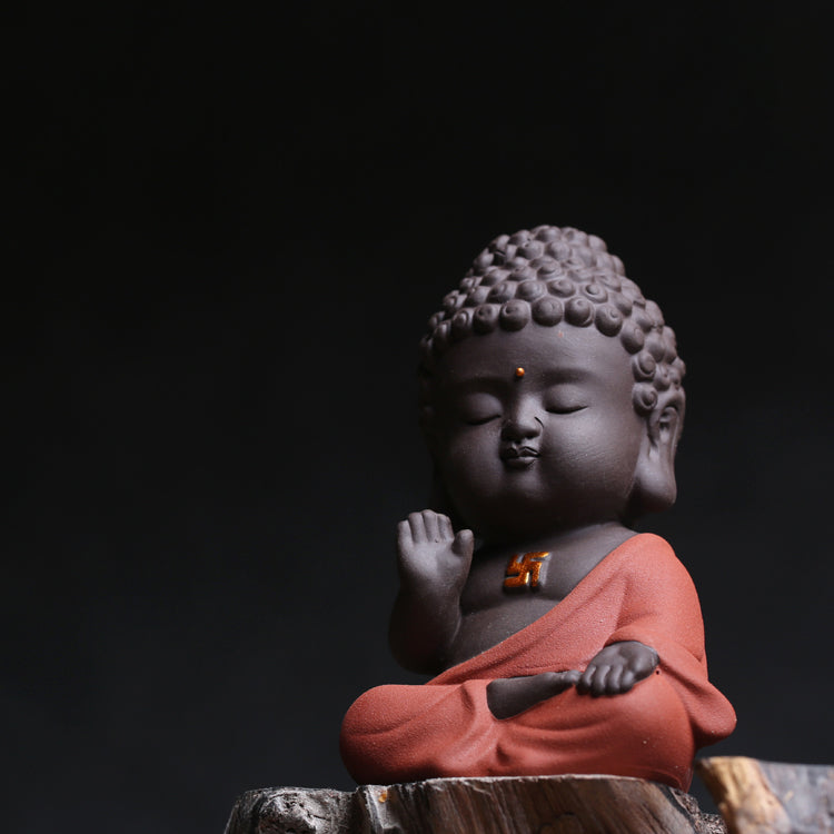 Miniature Ceramic Buddha  Statue Home Decor freeshipping - khollect