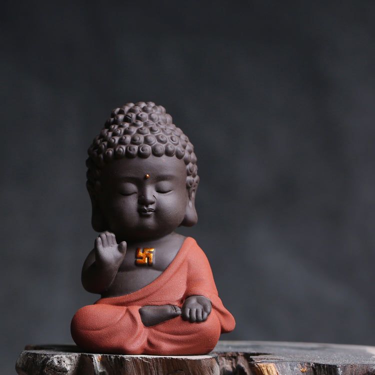 Miniature Ceramic Buddha  Statue Home Decor freeshipping - khollect