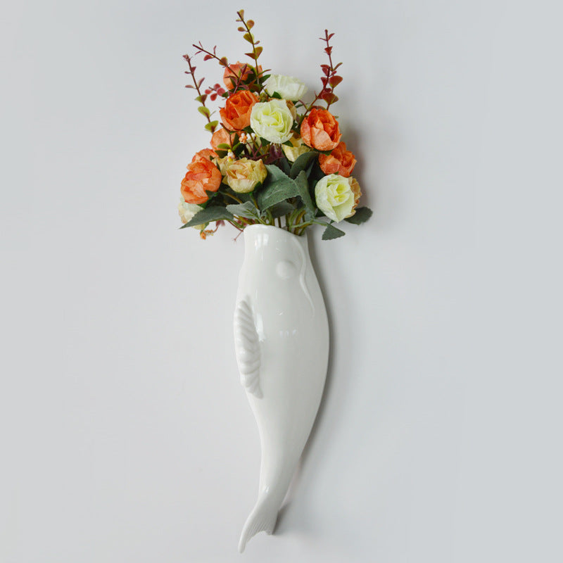 Ceramic Goldfish Vase Decor