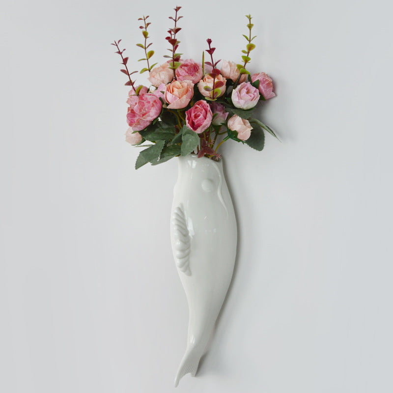 Ceramic Goldfish Vase Decor
