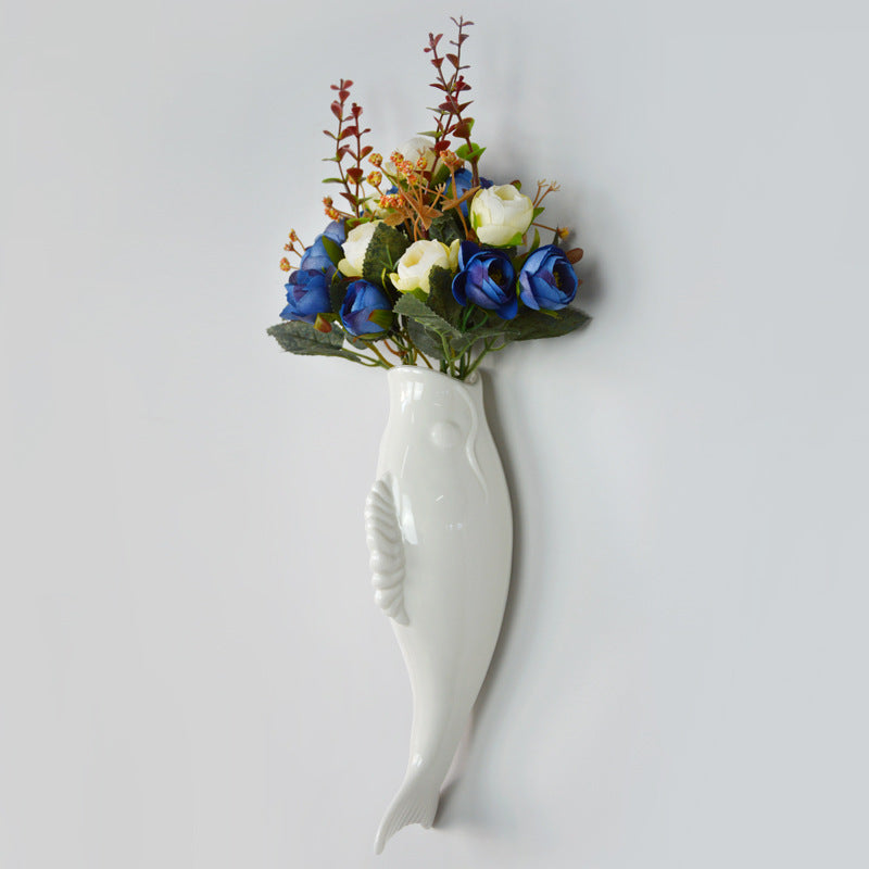 Ceramic Goldfish Vase Decor