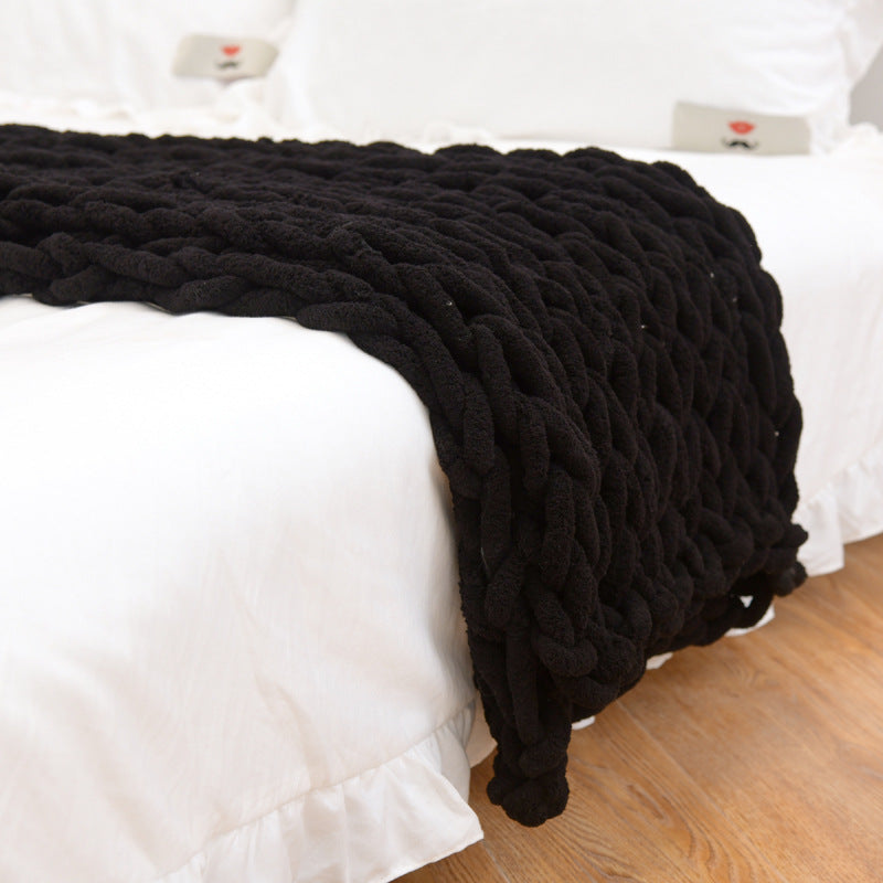 Plush Handmade Knitted Cover Blanket