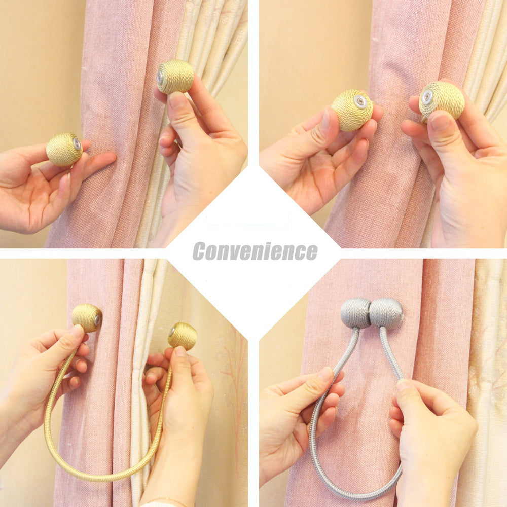 Clasp Sphere Magnetic Curtain Tieback