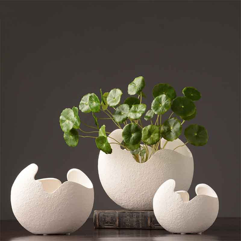 Egg Shell Ceramic Vase freeshipping - khollect