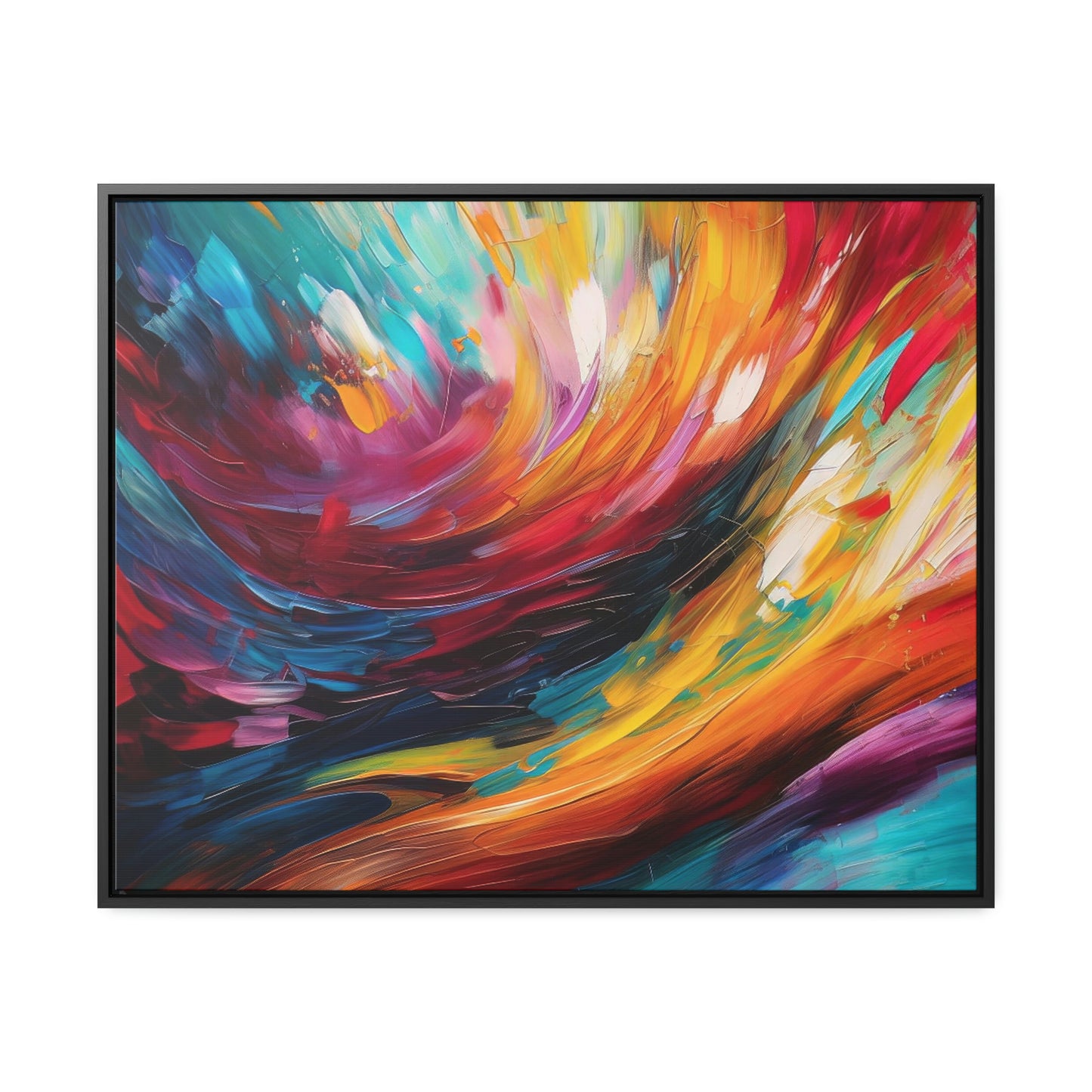 Aurora Galaxy Framed Canvas Print