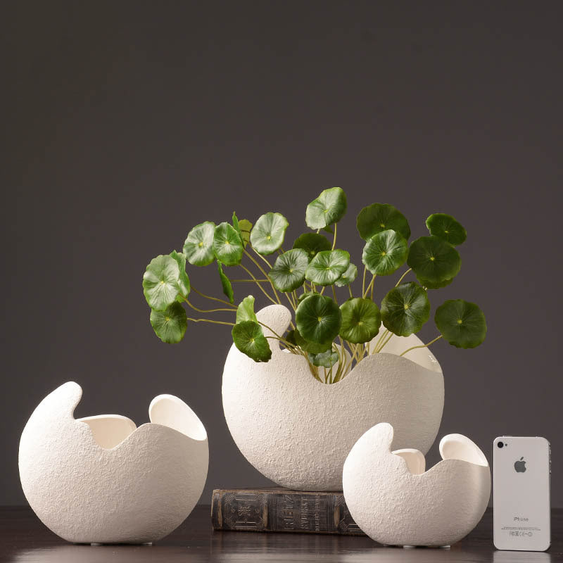 Egg Shell Ceramic Vase freeshipping - khollect