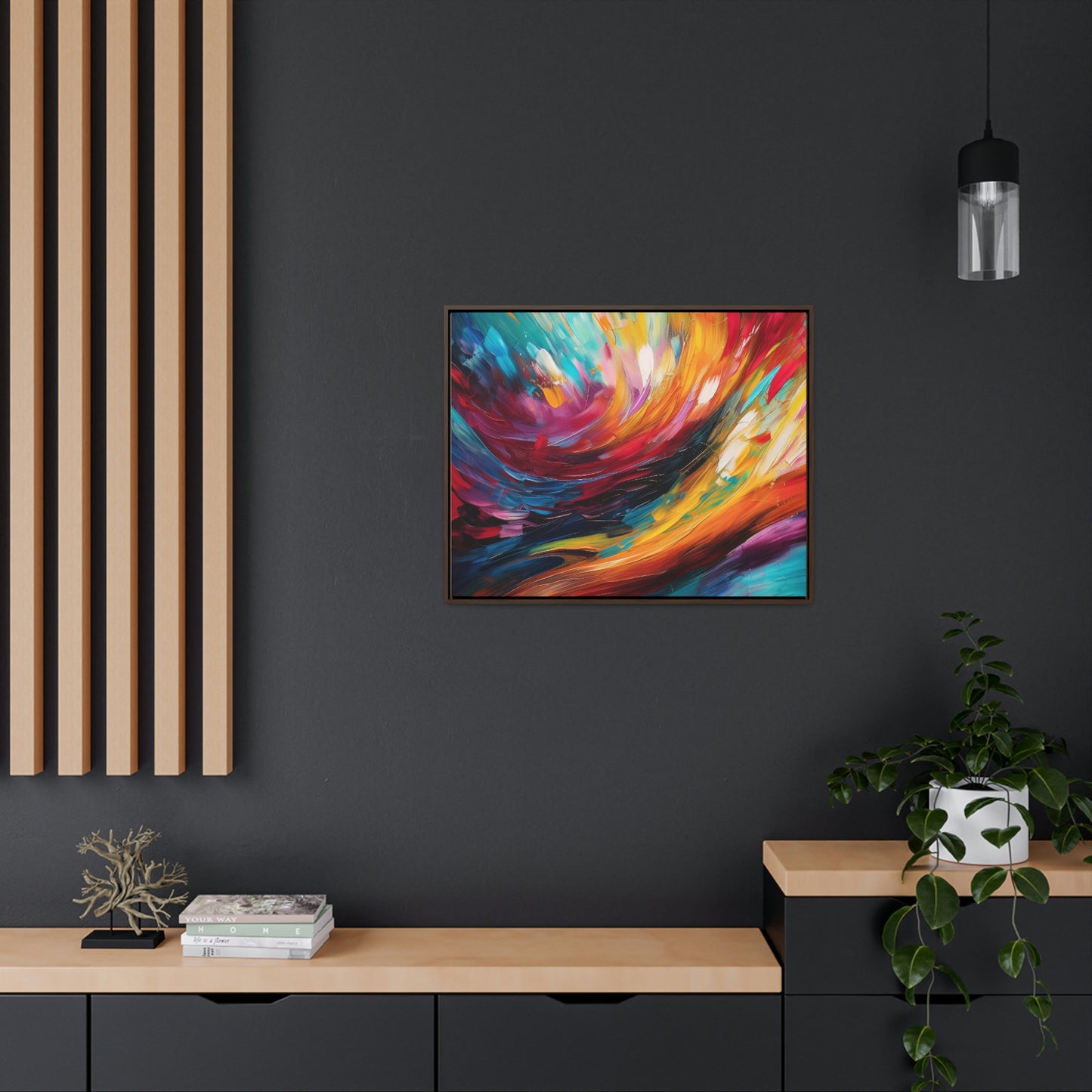 Aurora Galaxy Framed Canvas Print