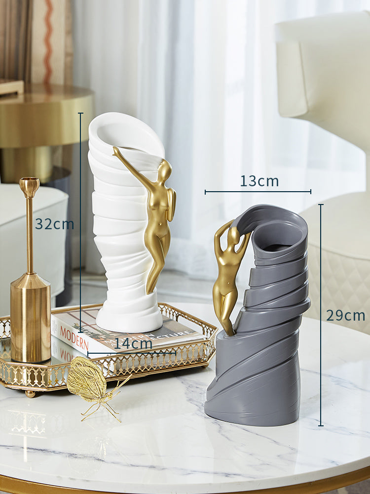 twister modern art vase decor