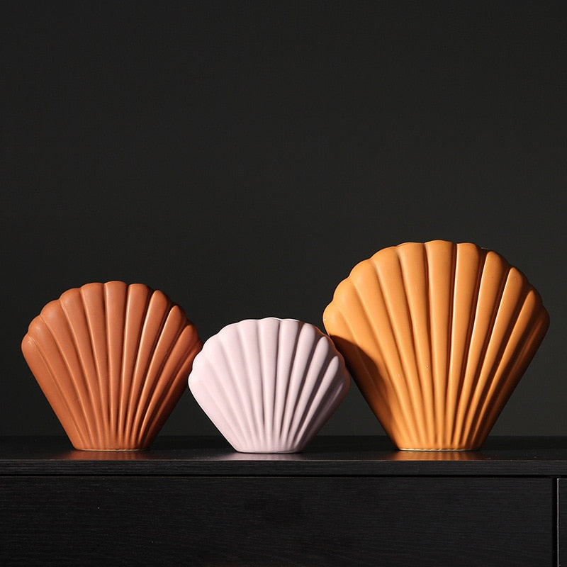 Shell Base Flower Vase Decor freeshipping - khollect
