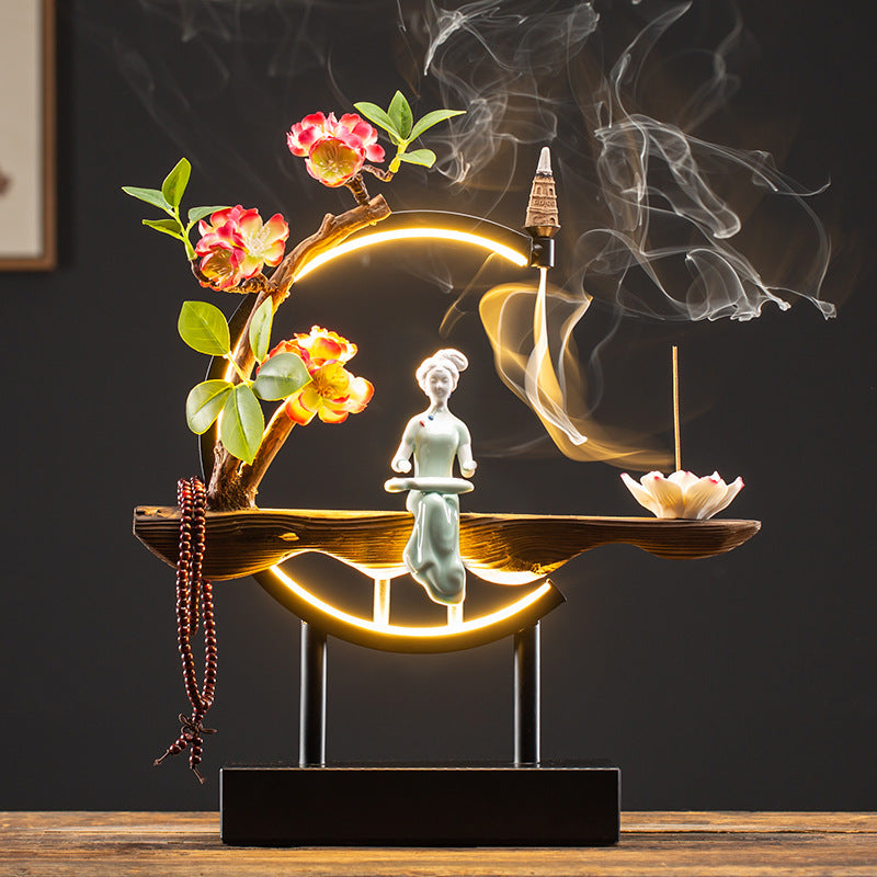 Serene Waterfall Incense Burner Decor freeshipping - khollect