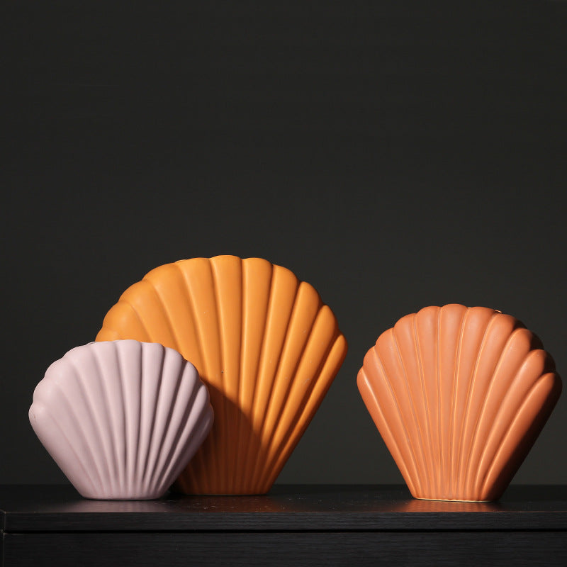 Shell Base Flower Vase Decor freeshipping - khollect