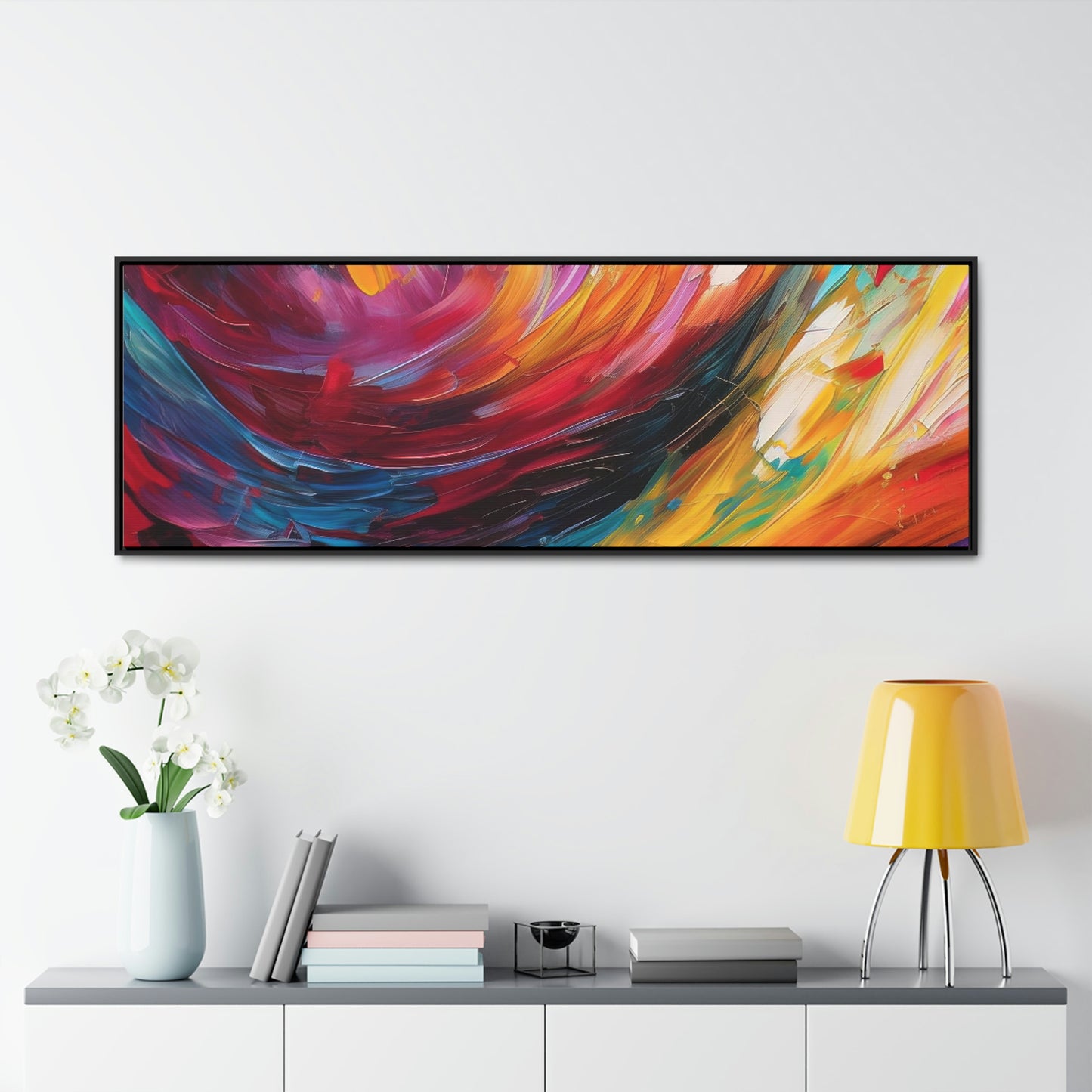 Aurora Galaxy Framed Canvas Print