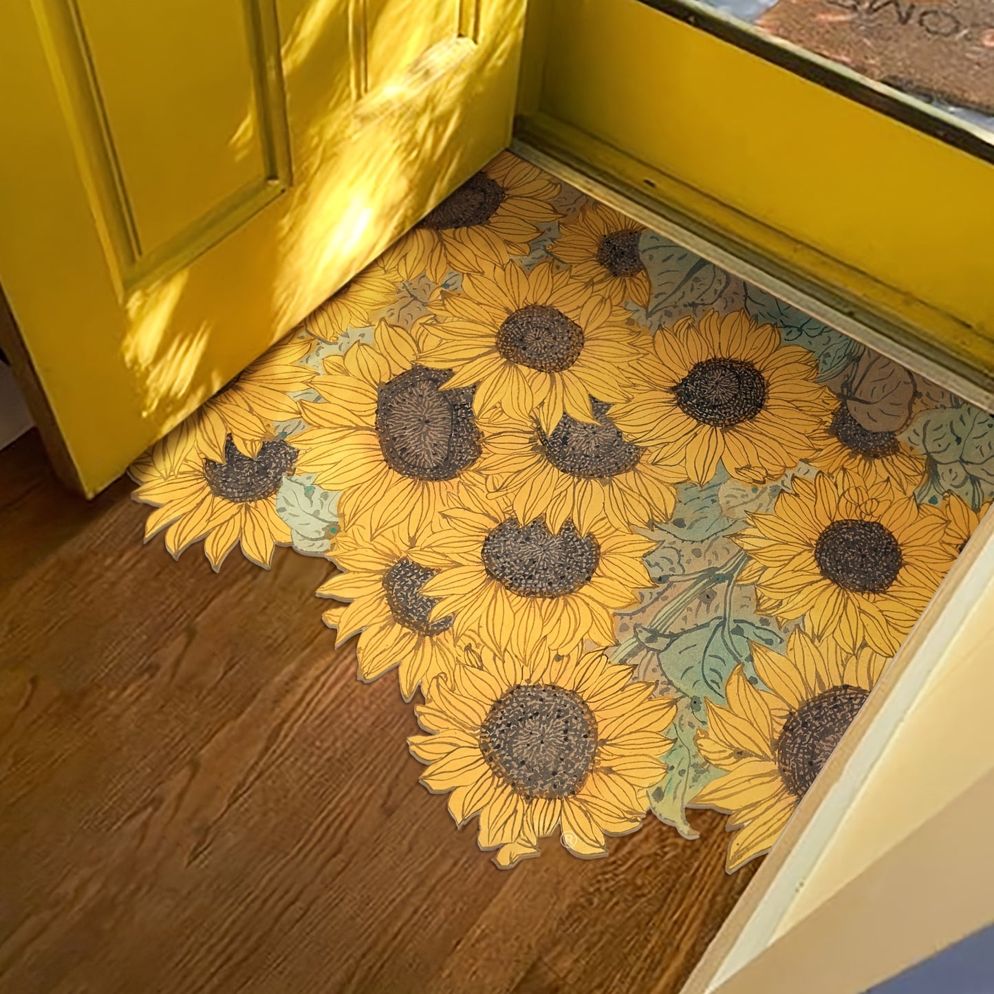 Surreal Sunflower Door Mat