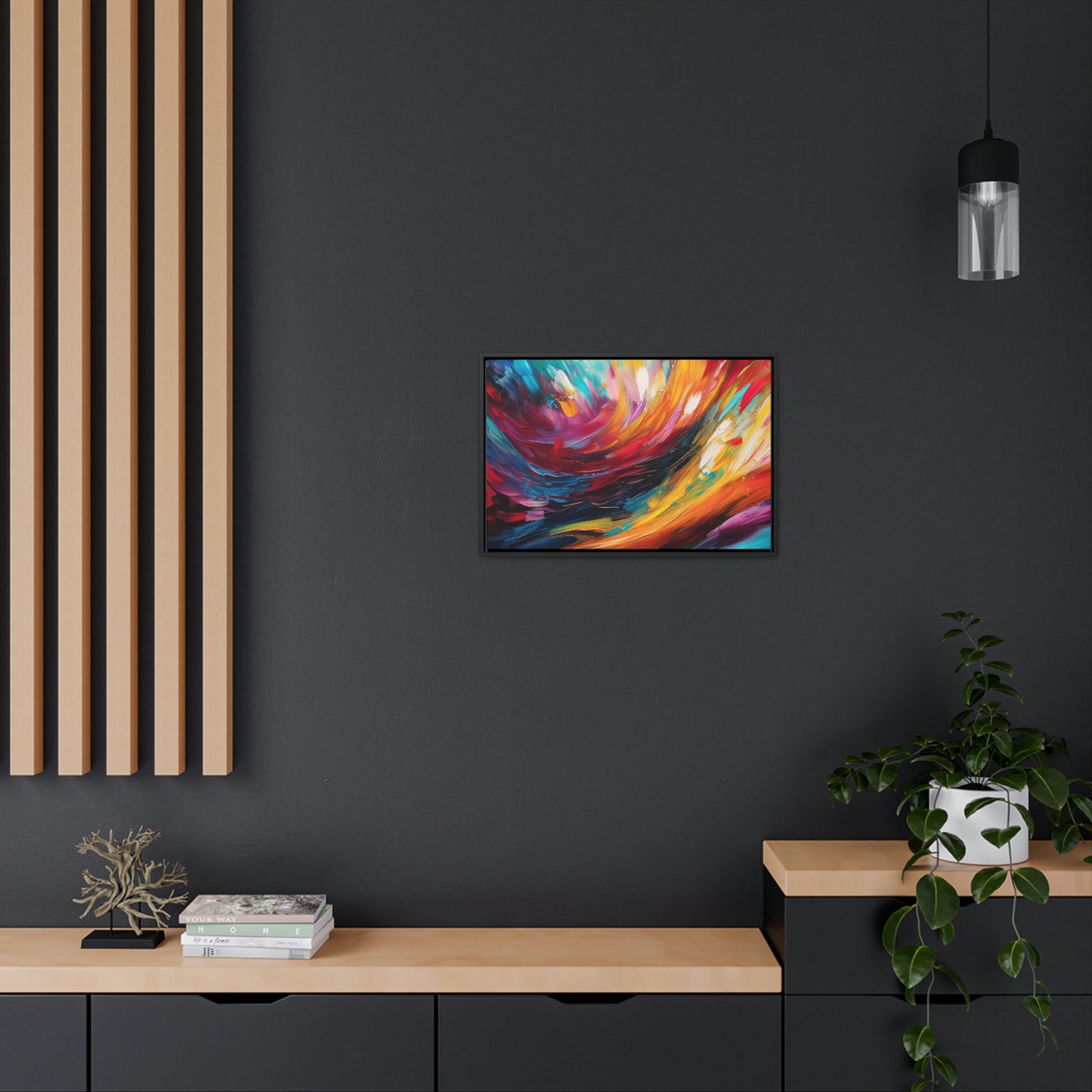 Aurora Galaxy Framed Canvas Print