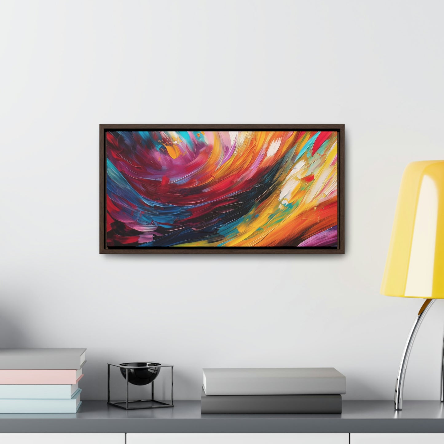 Aurora Galaxy Framed Canvas Print