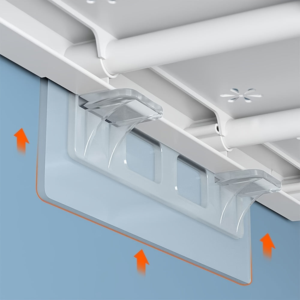 Transparent 10-piece Punch Free Adhesive Shelf Bracket