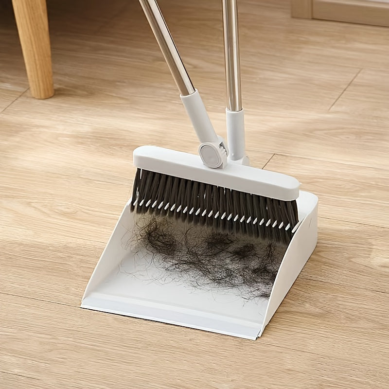Upright Dustpan And Broom Combo Set