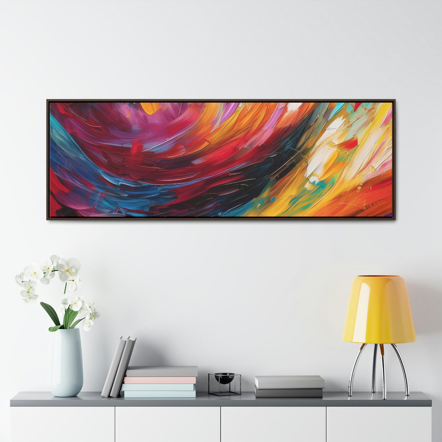 Aurora Galaxy Framed Canvas Print