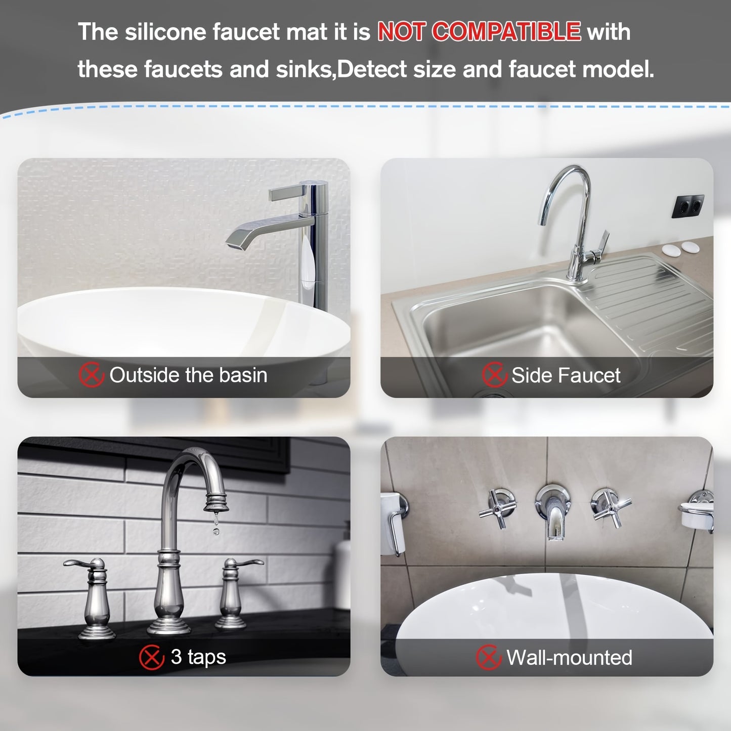 Silicone Kitchen Sink Splash Guard