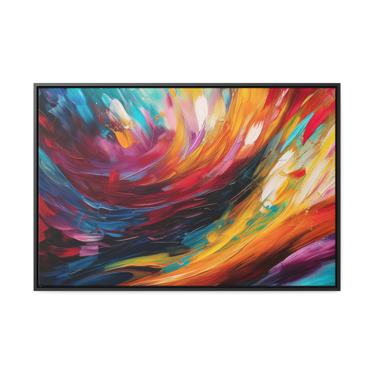 Aurora Galaxy Framed Canvas Print