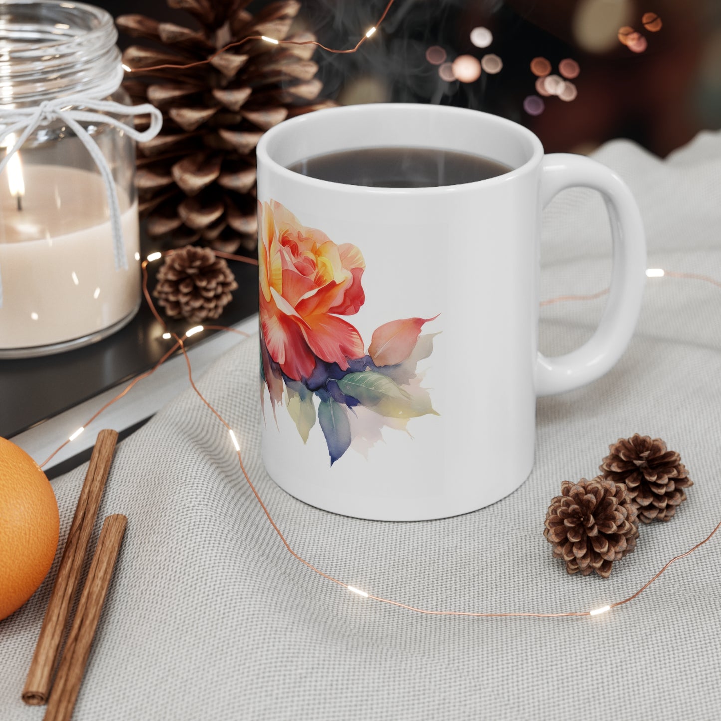 Floral Bloom Ceramic Mug