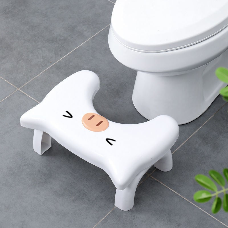 White Tone Foldable Toilet Stool