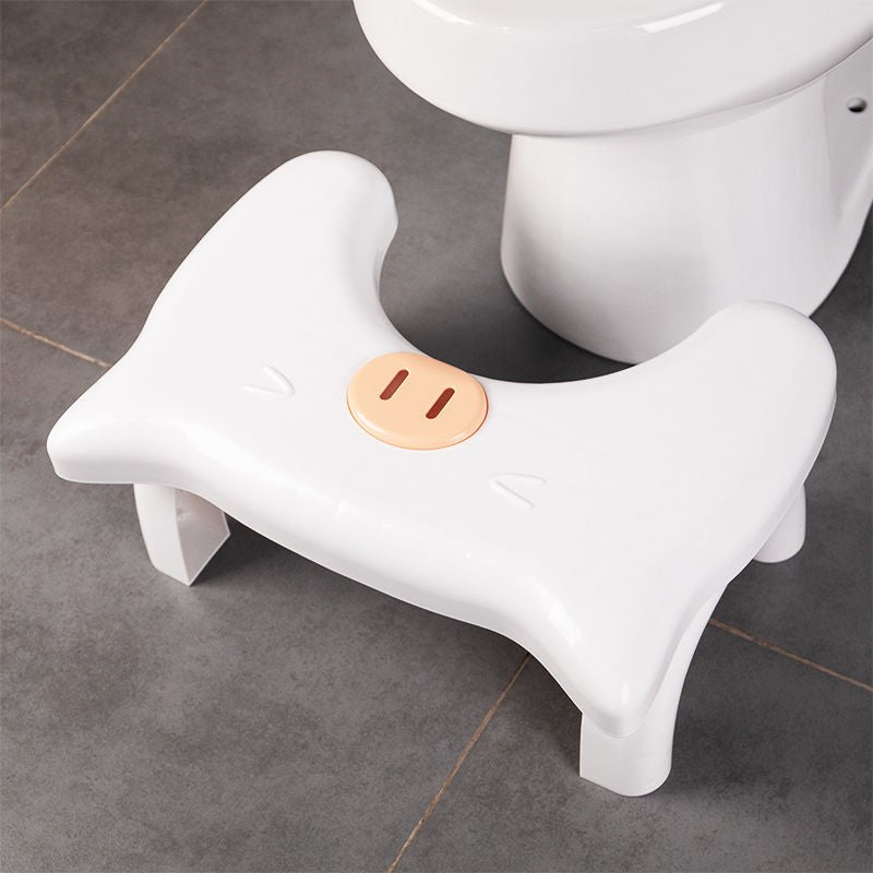 White Tone Foldable Toilet Stool