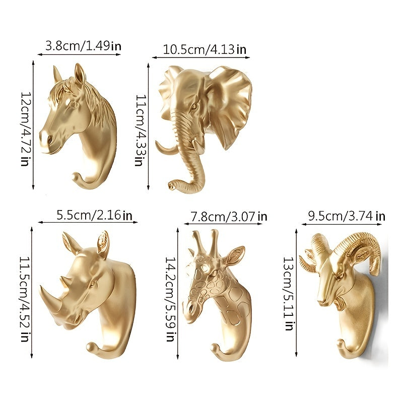 Golden Animal Shaped Coat Hook