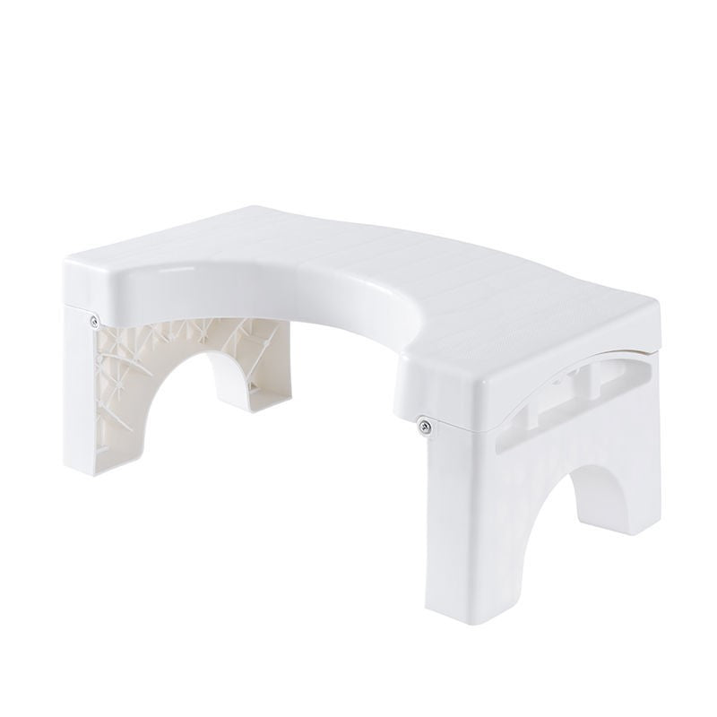 White Tone Foldable Toilet Stool