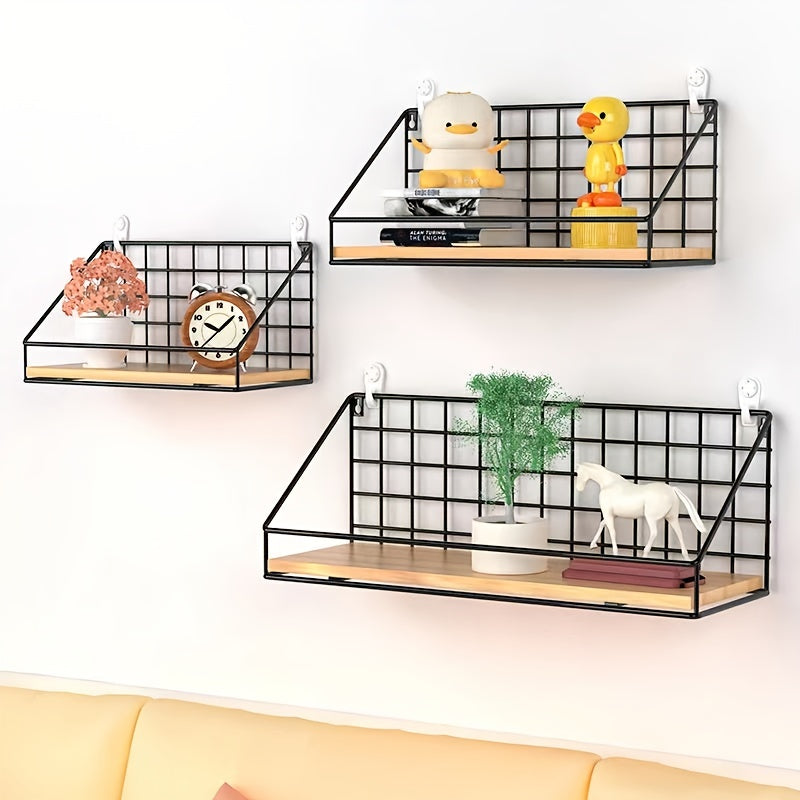 Modern Wood Base Wall Mounted Shelf